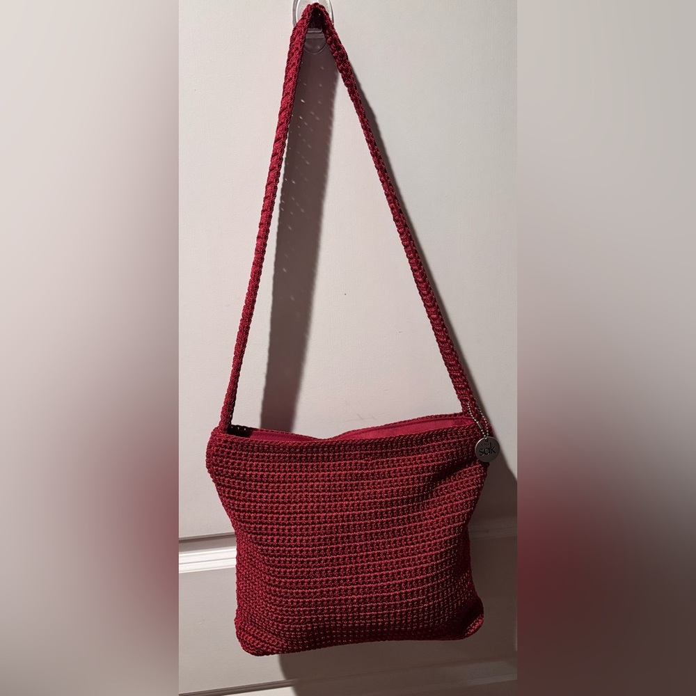 The‎ Sak Red Crochet Shoulder Bag